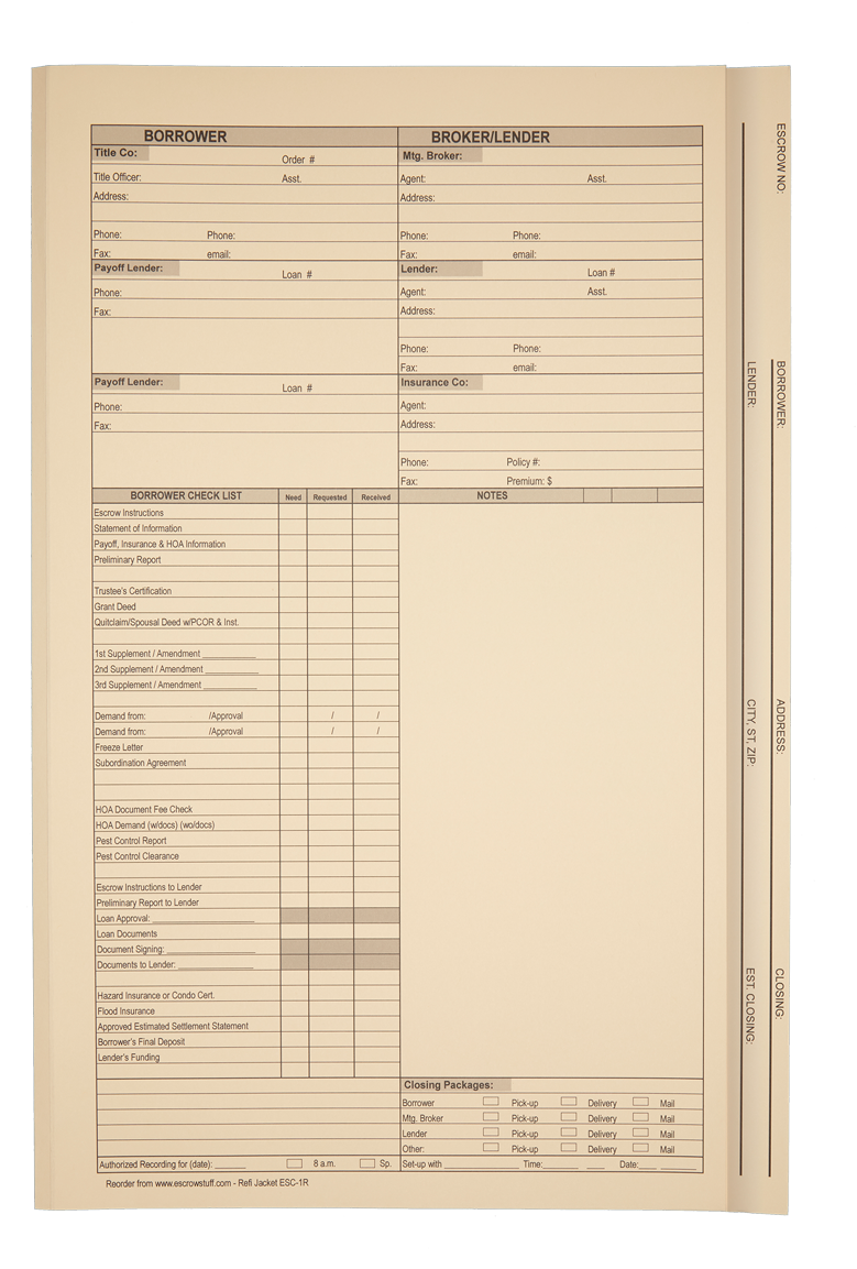 Escrow Refi Folder